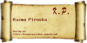 Kuzma Piroska névjegykártya